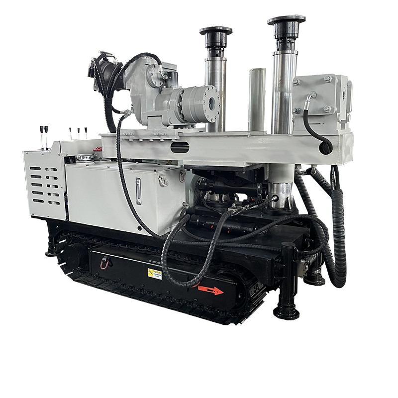 ZDY Series crawler drill rear view showing power system and traveling mechanism - Yunyi Cang