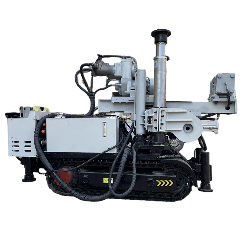 Front view of ZU Series all-angle underground drill with hydraulic chuck for automatic rod loading and unloading - Yunyi Cang